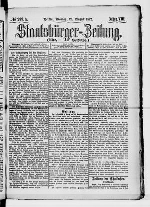 Staatsbürger-Zeitung on Aug 26, 1872
