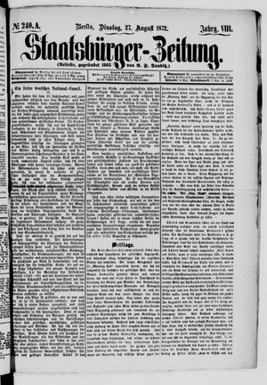 Staatsbürger-Zeitung vom 27.08.1872