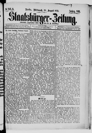 Staatsbürger-Zeitung vom 28.08.1872