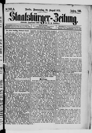 Staatsbürger-Zeitung on Aug 29, 1872