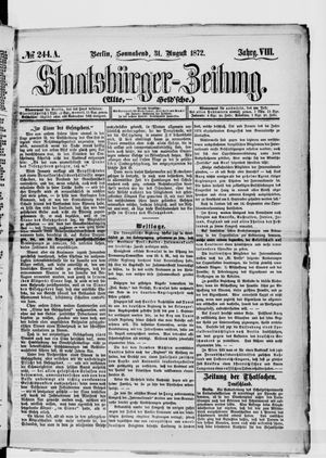 Staatsbürger-Zeitung on Aug 31, 1872