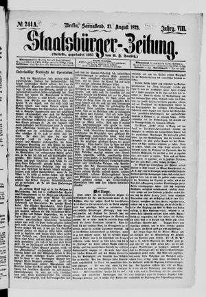 Staatsbürger-Zeitung on Aug 31, 1872