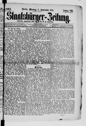 Staatsbürger-Zeitung vom 02.09.1872