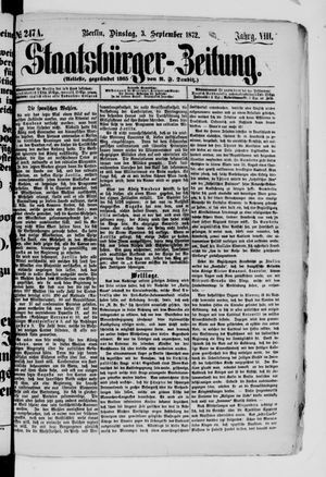 Staatsbürger-Zeitung vom 03.09.1872