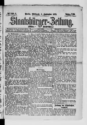 Staatsbürger-Zeitung on Sep 4, 1872