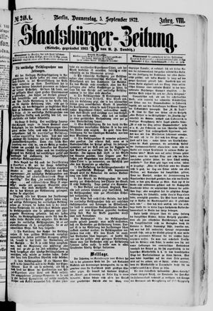 Staatsbürger-Zeitung on Sep 5, 1872