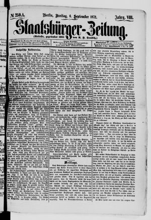 Staatsbürger-Zeitung vom 06.09.1872