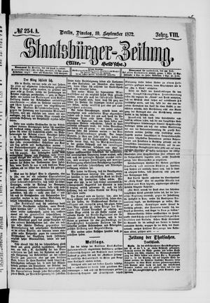 Staatsbürger-Zeitung on Sep 10, 1872