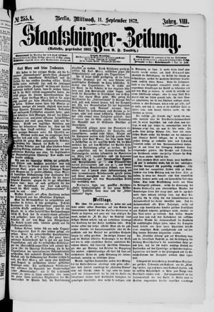 Staatsbürger-Zeitung vom 11.09.1872