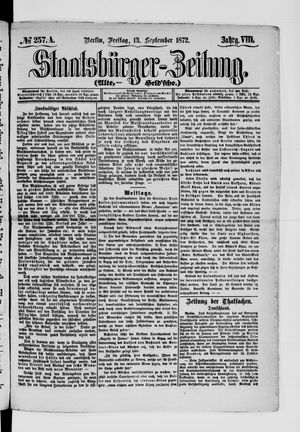 Staatsbürger-Zeitung vom 13.09.1872