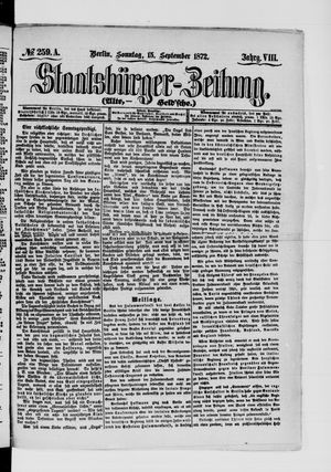 Staatsbürger-Zeitung vom 15.09.1872