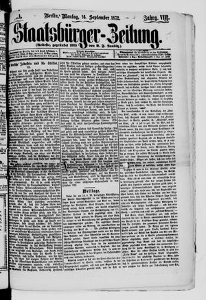 Staatsbürger-Zeitung vom 16.09.1872