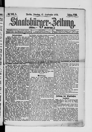 Staatsbürger-Zeitung on Sep 17, 1872