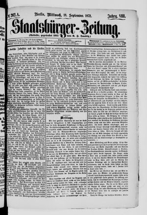 Staatsbürger-Zeitung on Sep 18, 1872