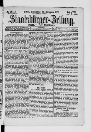 Staatsbürger-Zeitung vom 19.09.1872