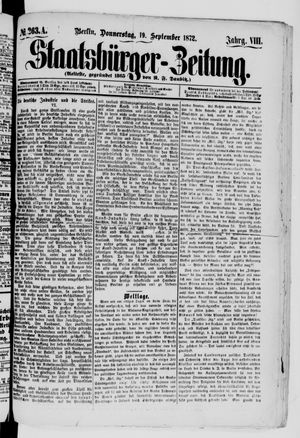 Staatsbürger-Zeitung on Sep 19, 1872