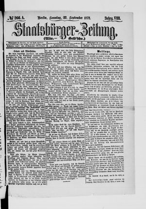 Staatsbürger-Zeitung on Sep 22, 1872