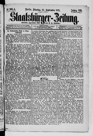 Staatsbürger-Zeitung vom 24.09.1872