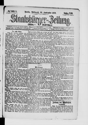 Staatsbürger-Zeitung vom 25.09.1872