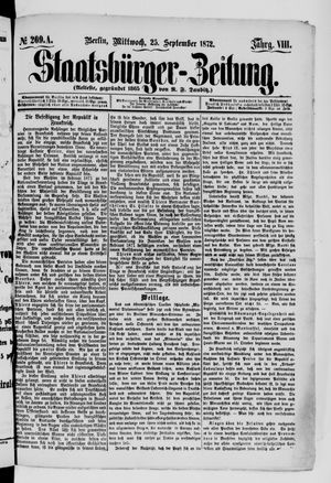 Staatsbürger-Zeitung vom 25.09.1872