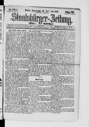 Staatsbürger-Zeitung on Sep 26, 1872