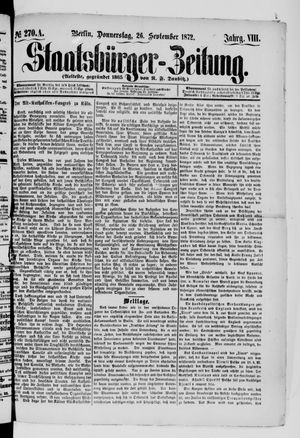 Staatsbürger-Zeitung on Sep 26, 1872