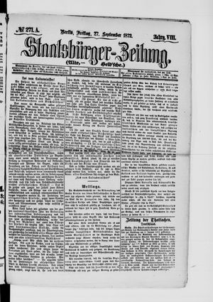 Staatsbürger-Zeitung vom 27.09.1872