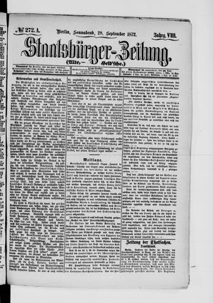 Staatsbürger-Zeitung vom 28.09.1872