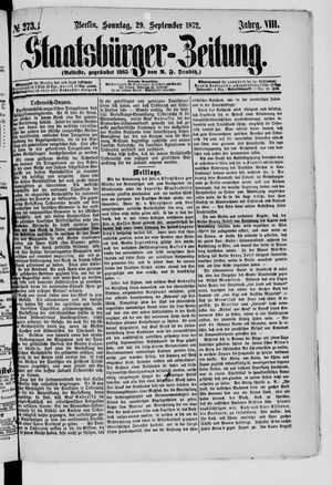 Staatsbürger-Zeitung vom 29.09.1872