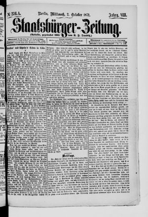 Staatsbürger-Zeitung vom 02.10.1872