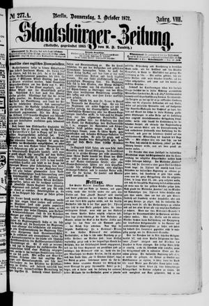Staatsbürger-Zeitung on Oct 3, 1872