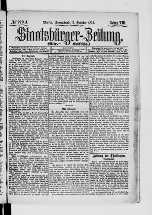 Staatsbürger-Zeitung on Oct 5, 1872