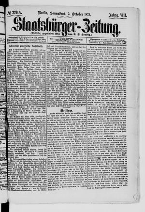 Staatsbürger-Zeitung on Oct 5, 1872