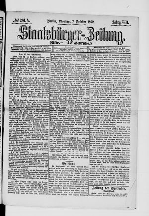 Staatsbürger-Zeitung vom 07.10.1872