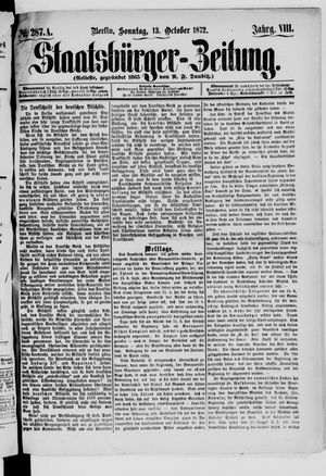Staatsbürger-Zeitung vom 13.10.1872