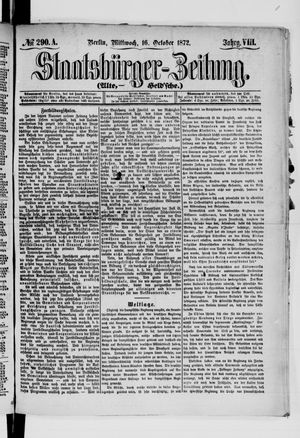 Staatsbürger-Zeitung on Oct 16, 1872