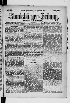 Staatsbürger-Zeitung on Oct 17, 1872