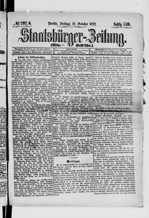 Staatsbürger-Zeitung on Oct 18, 1872