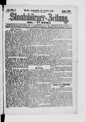 Staatsbürger-Zeitung vom 19.10.1872
