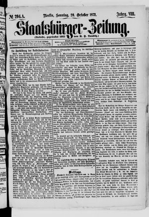 Staatsbürger-Zeitung vom 20.10.1872