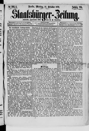 Staatsbürger-Zeitung on Oct 21, 1872