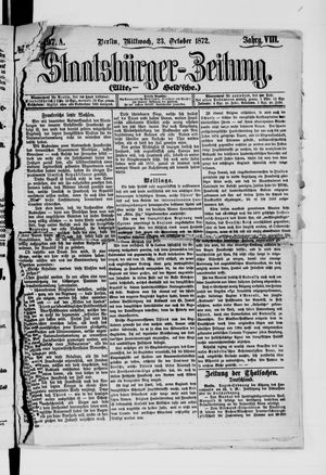 Staatsbürger-Zeitung vom 23.10.1872