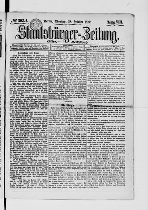 Staatsbürger-Zeitung vom 28.10.1872