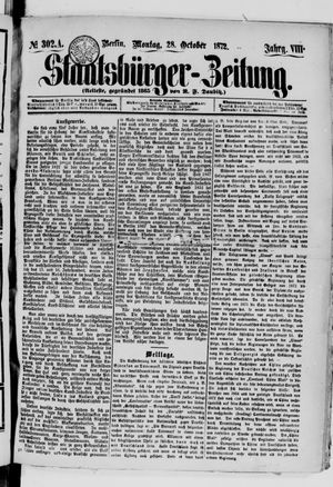 Staatsbürger-Zeitung vom 28.10.1872
