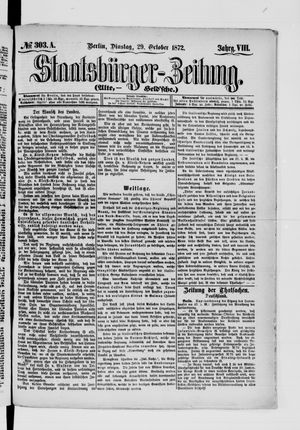 Staatsbürger-Zeitung vom 29.10.1872