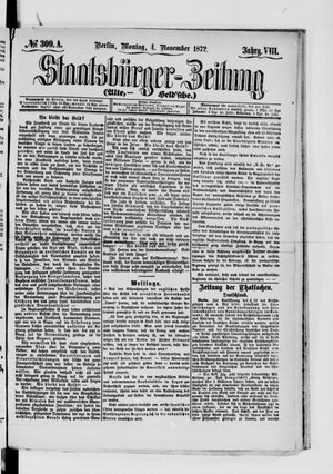 Staatsbürger-Zeitung vom 04.11.1872