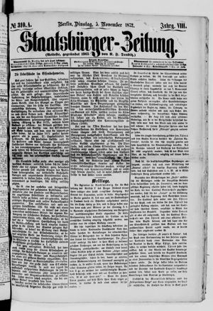 Staatsbürger-Zeitung vom 05.11.1872