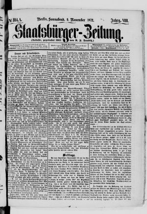 Staatsbürger-Zeitung on Nov 9, 1872