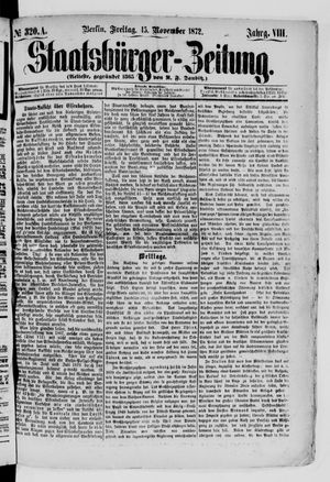 Staatsbürger-Zeitung on Nov 15, 1872