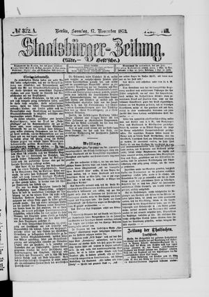 Staatsbürger-Zeitung vom 17.11.1872